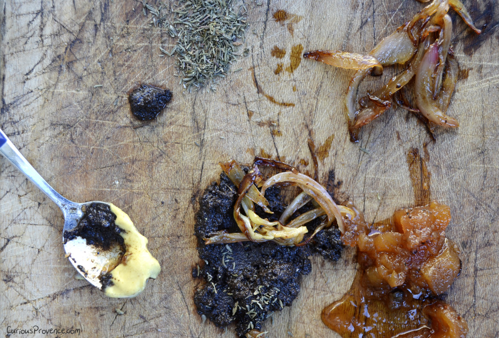 Provencal Burger Recipe condiments