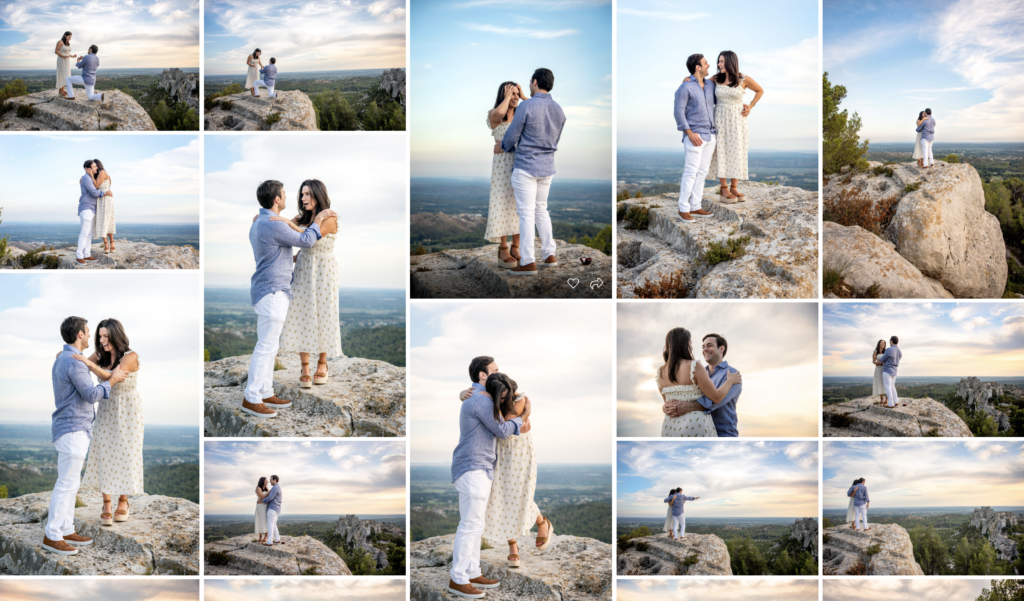 surprise proposal photoshoot in les baux de provence