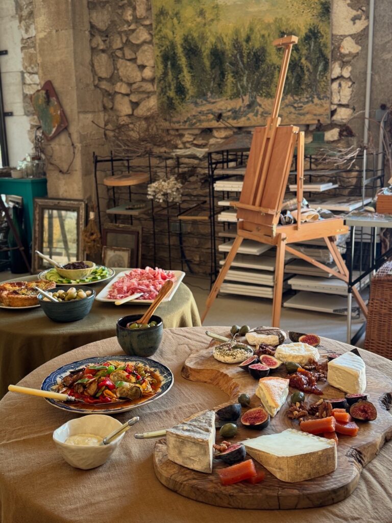 picnic in an artist studio provence